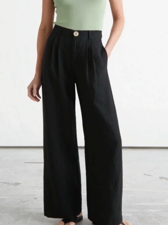& Other Stories Pants - & Other Stories Linen Blend Pants